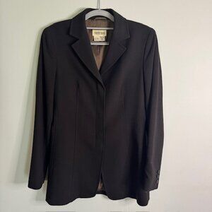 Vintage Country Road Women's Wool Black Blazer Size 4